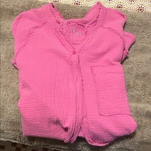 Aerie textured pink top